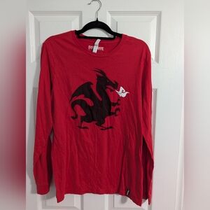 Fortnite Long Sleeve T-shirt With Dragon On Front